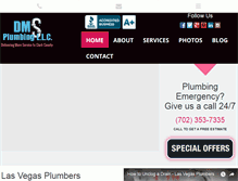 Tablet Screenshot of dmsplumbinglasvegas.com